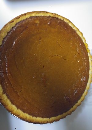 A picture of Kassanis sweet potato pie.