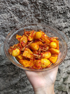 Foto resep (214) Balado Teri Kentang Telur Puyuh