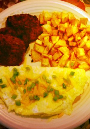 A picture of Santa Fe egg omelet.