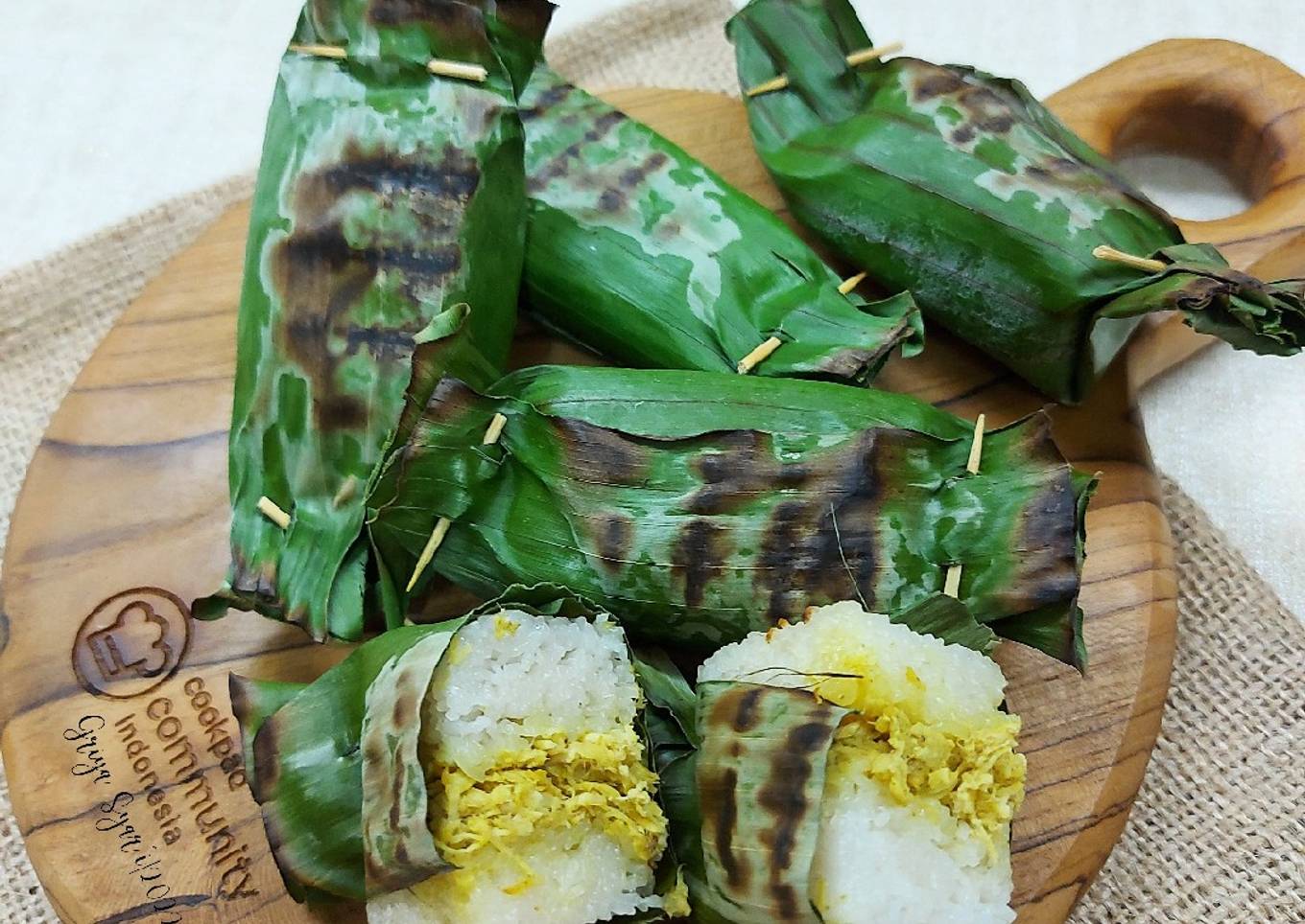 Lemper Bihun Panggang Isi Ayam