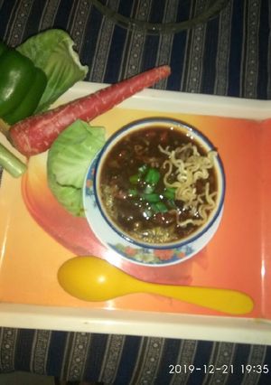 A picture of Manchow soup.