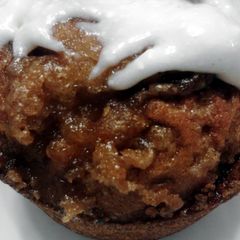 A picture of Apple Streusel Muffins w/ Cream Cheese Drizzle.
