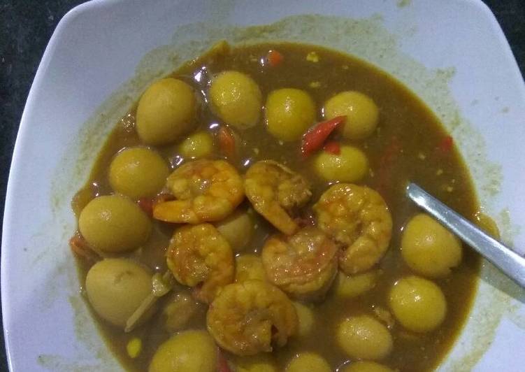 Udang Asam Pedas dgn Telur Puyuh yg mantaap