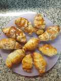 Croissants de mantequilla rápidos choco-dulce milk y jam/queso