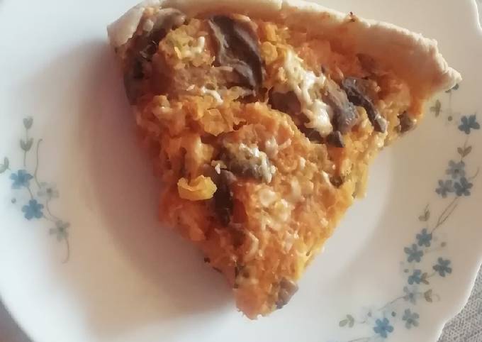 Tarte potiron champignons