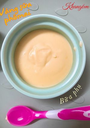 Hình của món Váng sữa phô mai cho bữa phụ của bé 6m+.