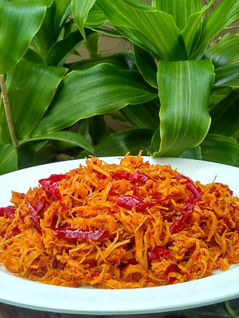 Resep Ayam suwir pedas manis, Enak