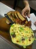 Setas con queso azul gratinadas