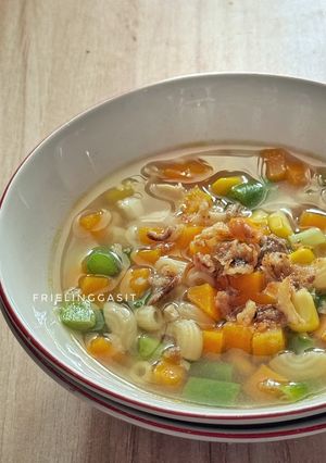 Foto resep Sup Makaroni Ayam Sayuran
