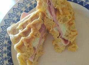 Una foto de Masa neutra para waffles sin gluten