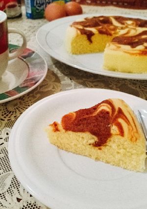 Foto resep Bolu Marmer Air (Kukus)