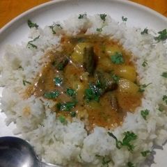 A picture of Sindhi Kadhi Rice.