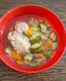 Caldo de pollo en olla express