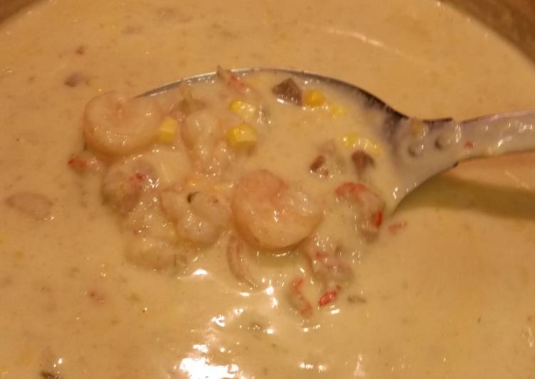 Homemade Shrimp, Crawfish, And Corn Stew