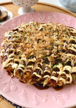 A picture of Basic Okonomiyaki (No Okonomiyaki Flour Needed).