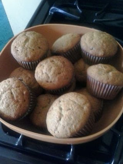 A picture of Easy banana bread cup cakes.