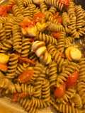Fusilli con capesante e pomodorini