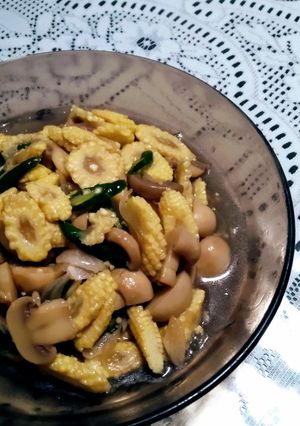 Foto resep Tumis jamur jagung muda