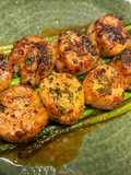 Brown Butter Seared Scallops with Asparagus