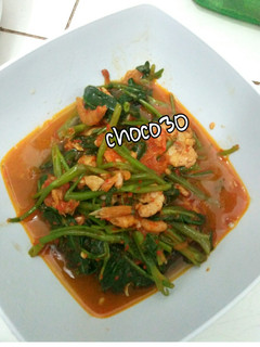 Foto resep Tumis kangkung ebi pedas