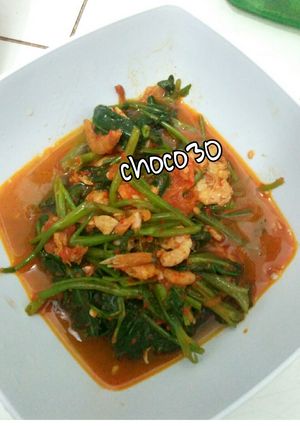 Foto resep Tumis kangkung ebi pedas
