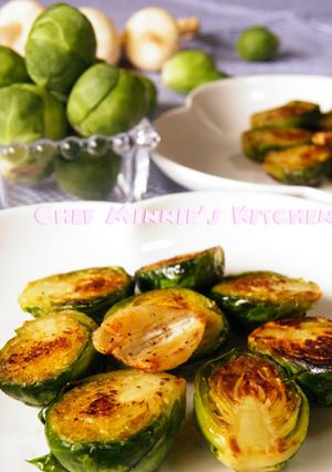 A picture of Butter Grilled Brussels Sprouts.