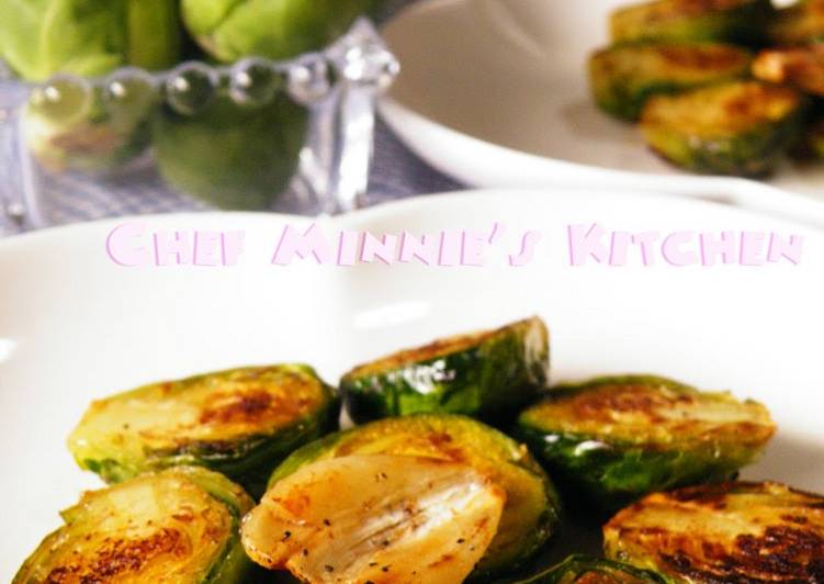 Steps to Make Speedy Butter Grilled Brussels Sprouts