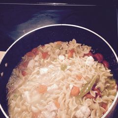 A picture of Homemade Chicken Noodles.