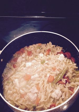 A picture of Homemade Chicken Noodles.