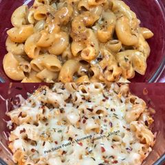 A picture of Pink Sauce Pasta in Microwave.