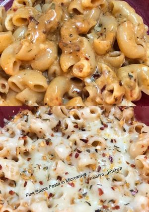 A picture of Pink Sauce Pasta in Microwave.