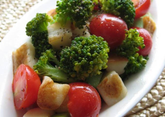 How to Make Speedy Fried Hanpen Fishcake and Broccoli Salad