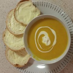 Pumpkin soup A picture of Pumpkin soup.