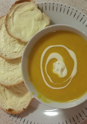 A picture of Pumpkin soup.