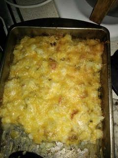 A picture of Crawfish hash brown casserole.