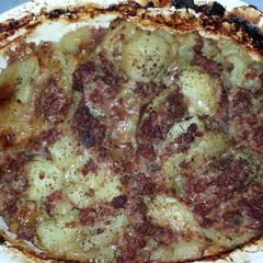 Corned Beef Scalloped Potatoes A picture of Corned Beef Scalloped Potatoes.