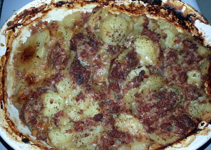 Corned Beef Scalloped Potatoes