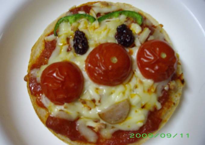 Recipe of Homemade English Muffin Anpanman Pizzas