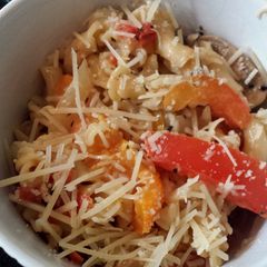 A picture of Cajun sweet pepper pasta.