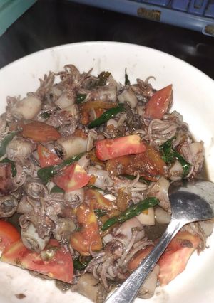 Foto resep Tumis baby cumi cabe ijo