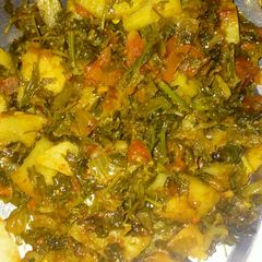 A picture of Methi aloo ki sabji.
