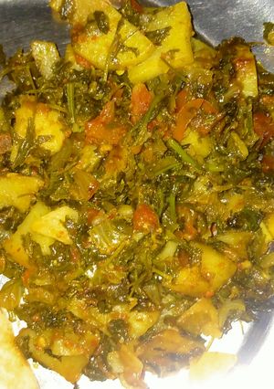 A picture of Methi aloo ki sabji.
