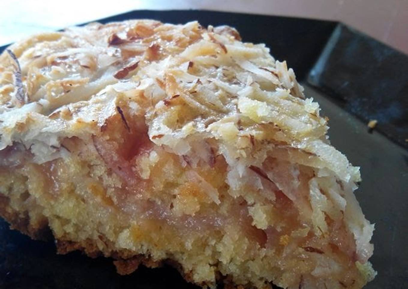 Raspberry & Coconut slice