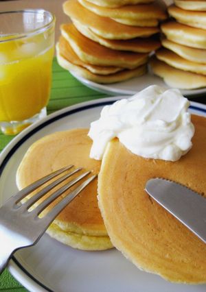 A picture of Rich Milk Pancakes.
