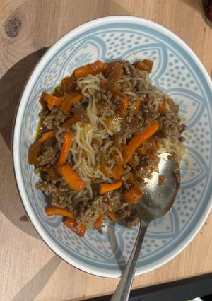 Une photo de Nouilles de Konjac au Bœuf et Carottes