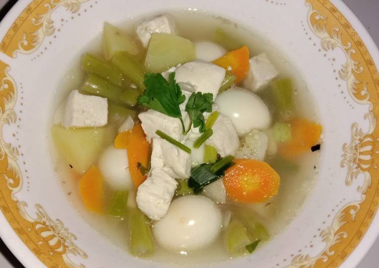 Resep Sop tahu telur burung puyuh, Lezat