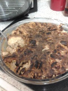 A picture of BANANA BREAD PUDDING.