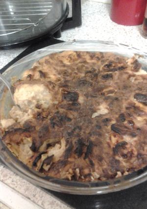 A picture of BANANA BREAD PUDDING.