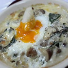 A picture of Spinach and Mushroom Breakfast Baked.