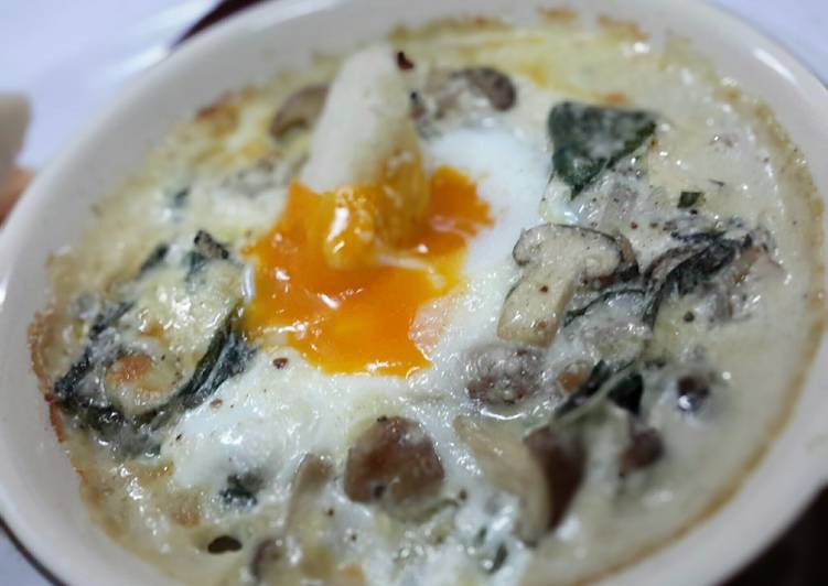 Simple Way to Make Any-night-of-the-week Spinach and Mushroom Breakfast Baked